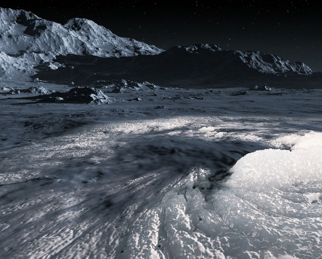 ice on the moon